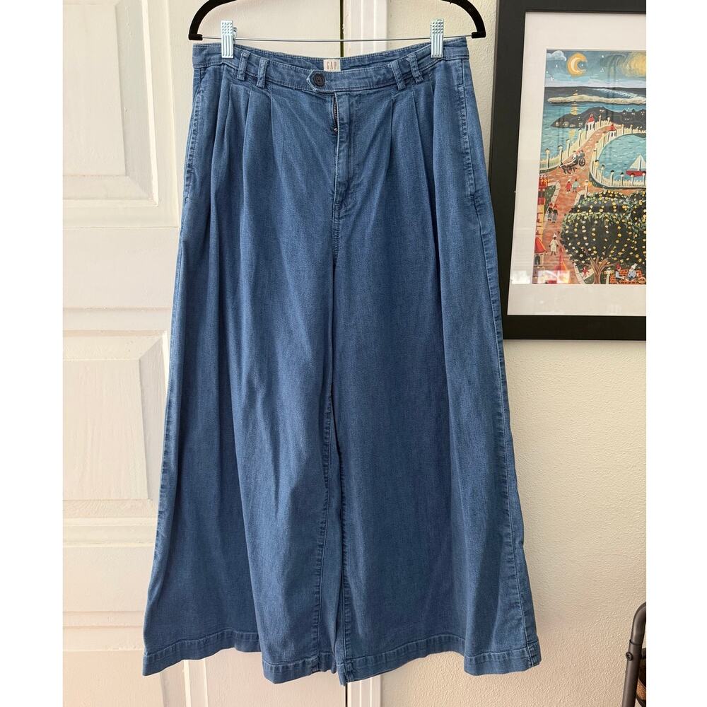 GAP x Doen High Rise Pleated Denim Trousers / Jeans size 30/10